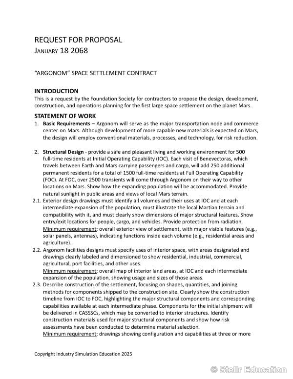 Cover of Legacy RFP — South Dakota 2025
