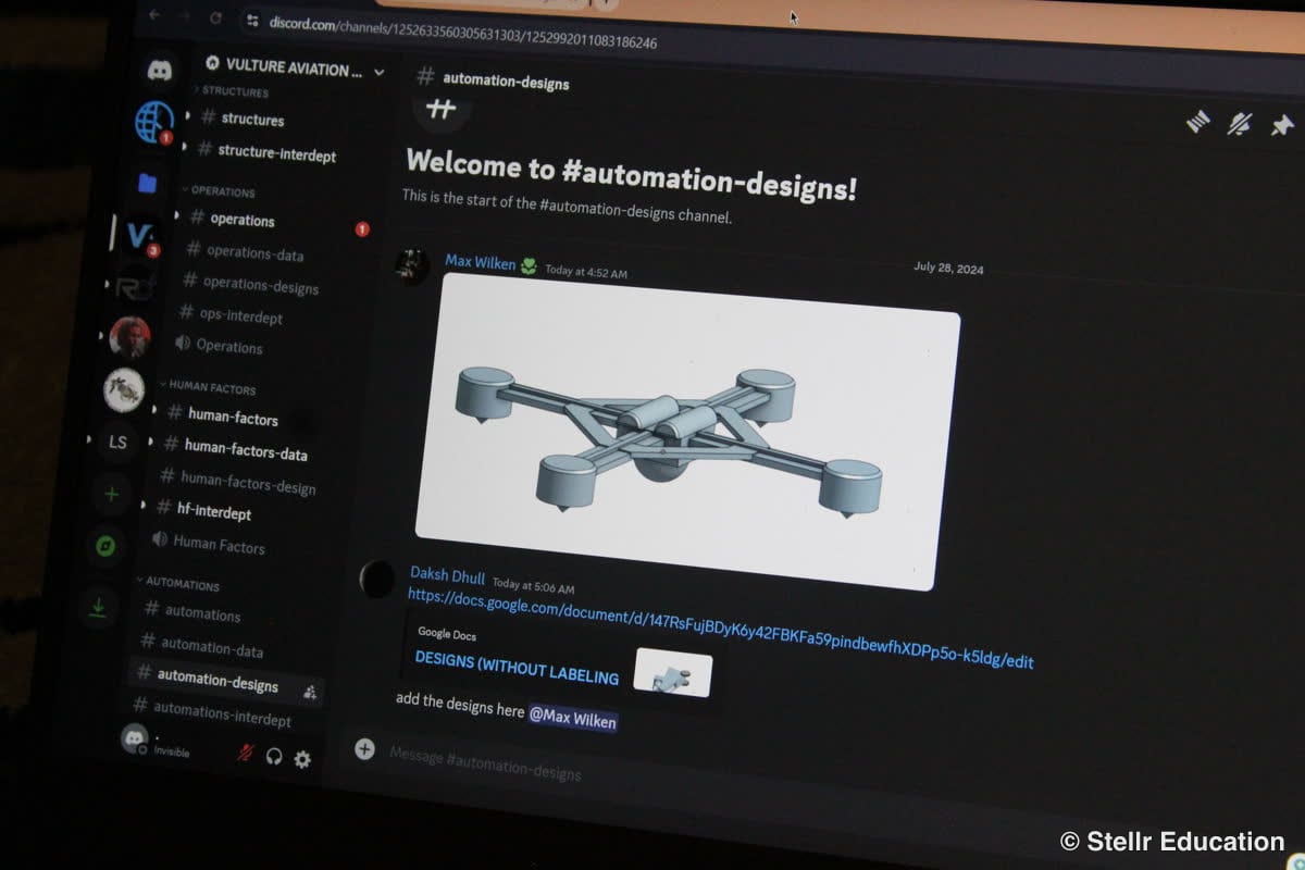 Student learn 3D modelling as a core skill